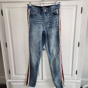 Vintage Express Jeans Hi Rise with Side Stripes, Size 2R